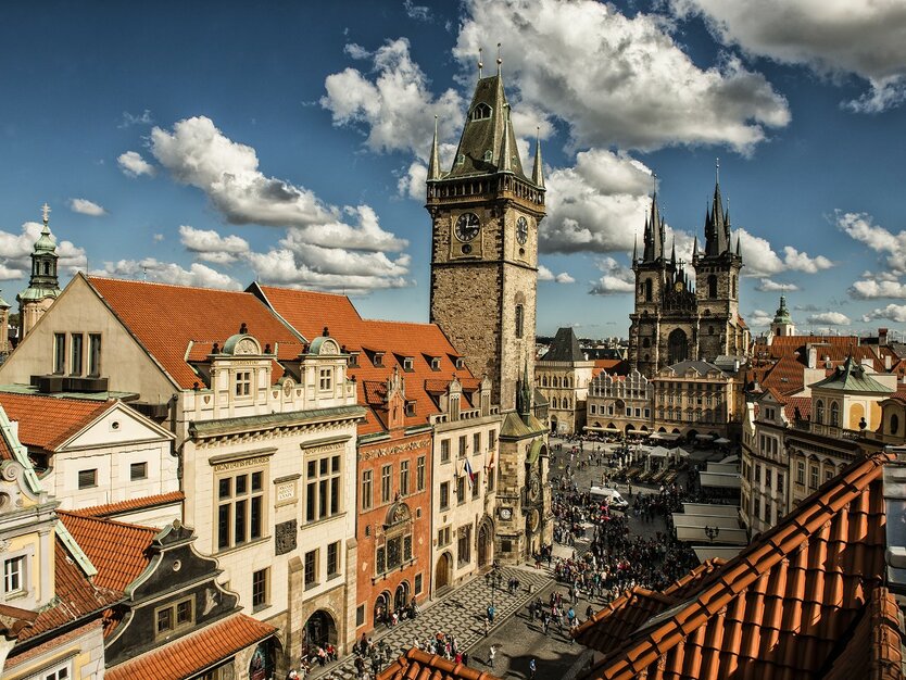 Städtereise Prag, Tschechien, Citytour, Architektur, Prag Altstadt, Glockenturm